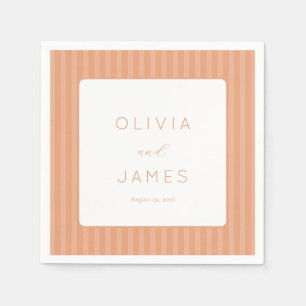 Elegant Peach Stripes Napkin