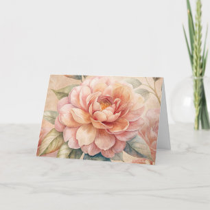 Elegant Peach Tone Vintage Inspired Past Note Card