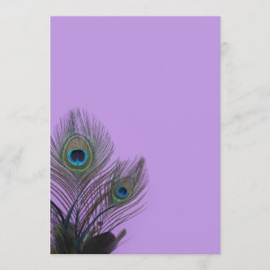 Elegant Peacock Blank Invitation (purple)