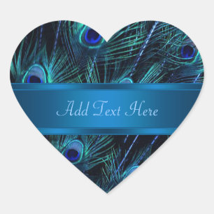 Elegant Peacock Blue Peacock Stickers