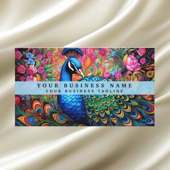 Elegant Peacock Business Cards (Creator Uploaded)