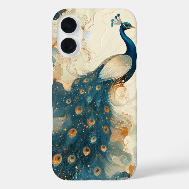 Elegant Peacock Fantasy Art Case (Back)