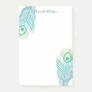 Elegant Peacock Feathers Post-It Notes