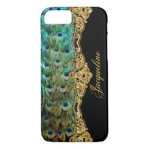 Elegant Peacock Feathers Vintage Baroque Rococo iPhone 8/7 Case