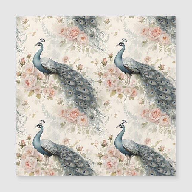 Elegant Peacock Floral Vintage (2) (Front)