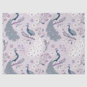 Elegant Peacock Floral Vintage (4) Tissue Paper