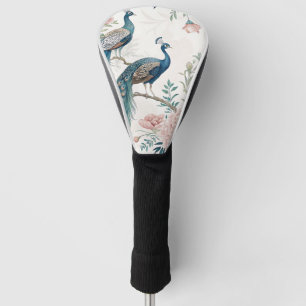 Elegant Peacock Floral Vintage (6) Golf Head Cover
