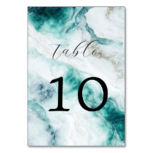 Elegant Peacock Green Marble Wedding