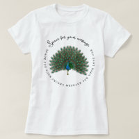 Elegant Peacock Illustration With Circular Custom