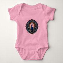 Elegant Peacock Mandala Toddler T-Shirt | Colourfu