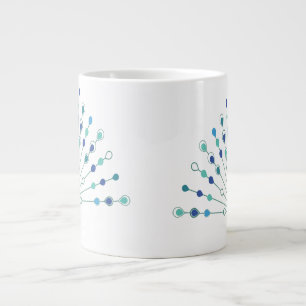 Elegant Peacock Silhouette Large Coffee Mug