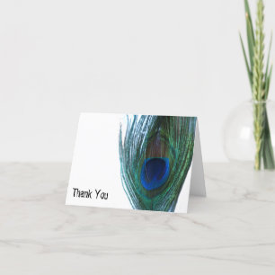 Elegant Peacock Wedding Thank You Cards