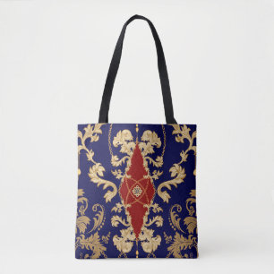 Elegant Pear Fruits: Vintage Seamless Tote Bag