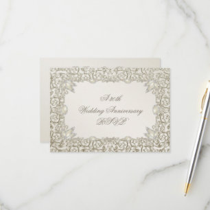 Elegant Pearl 30th Wedding Anniversary RSVP Card