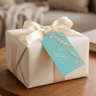 Elegant Pearl Gift Tag – "To (Name), With Love"