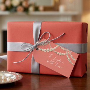 Elegant Pearl Gift Tag – "To (Name), With Love"