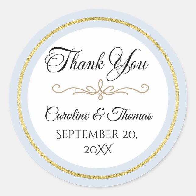 Elegant Pearl Gold Script Wedding Romantic Pearls Classic Round Sticker (Front)