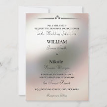 Elegant Pearl Minimalist Wedding Invitation