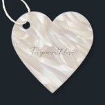 Elegant Pearl White Shell Abstract Favour Tags<br><div class="desc">Romantic Elegant Pearl White Shell Abstract with personalised message</div>