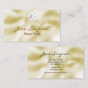 Elegant Pearlescent Gold Texture Business Card