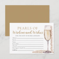 Elegant Pearls and Prosecco Pearls of Wisdom Card