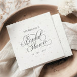 Elegant Pearls Bridal Shower Napkin<br><div class="desc">Elevate your bridal shower with our Elegant Pearls Bridal Shower Napkins, featuring a chic black-and-white design adorned with delicate white pearls that symbolise purity and elegance. These napkins perfectly blend classic glamour with simplicity, making them an ideal addition to your event. The refined script typography adds a touch of sophistication,...</div>