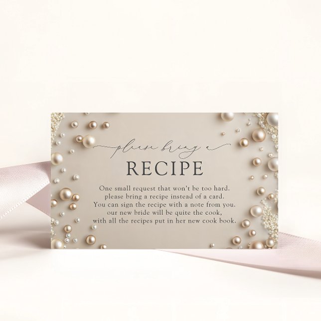 Elegant Pearls Please Bring A Recipe Enclosure Card (Creator Uploaded)