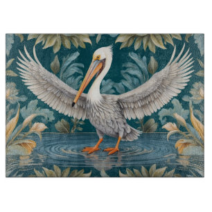 Elegant Pelican Bird Tropical Paradise Cutting Board