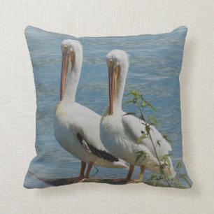 Elegant Pelicans Pillow