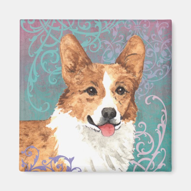 Elegant Pembroke Welsh Corgi Magnet (Front)