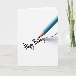 Elegant Pen Birthday Card