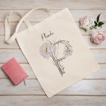 Elegant Peonies Floral Monogram P Custom Tote Bag<br><div class="desc">This beautifully crafted tote bag features a 'P' monogram adorned with peonies and vines. Perfect for a personalised and elegant accessory.</div>