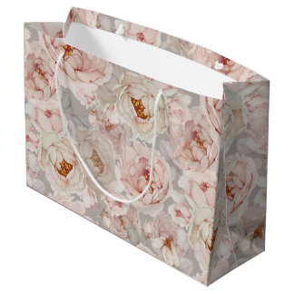Elegant Peony Large Gift Bag