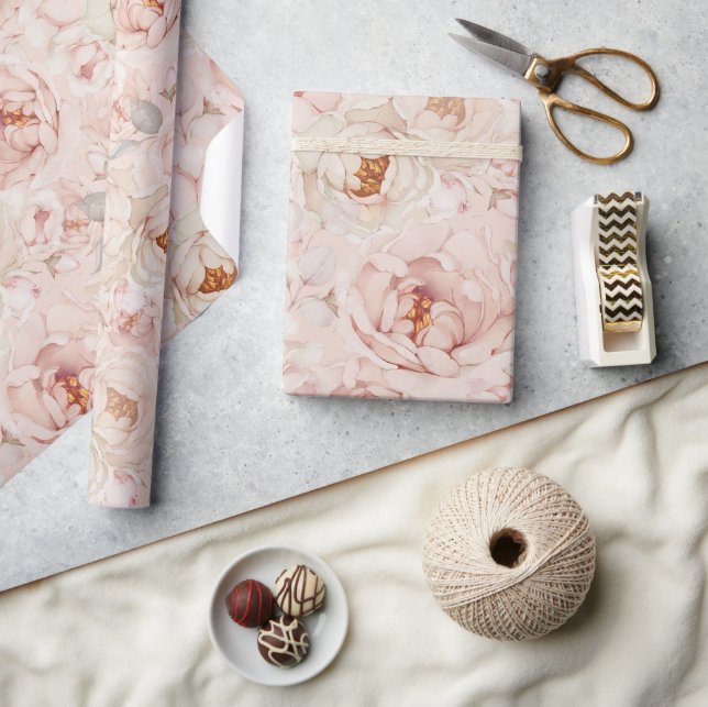 Elegant Peony Wrapping Paper (Crafts)