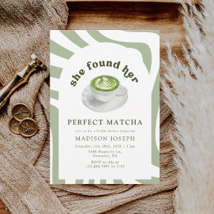 Elegant Perfect Matcha Bridal Shower  Invitation