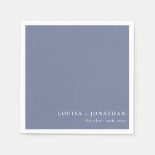 Elegant Periwinkle Trendy Minimal Custom Napkin