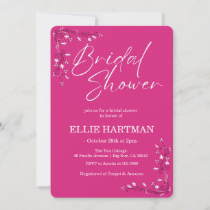 Elegant Periwinkle Wildflower Bridal Shower  Invitation