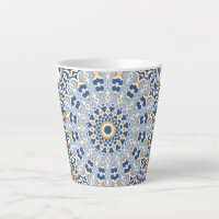 Elegant Persian Blue Arabesque Oriental Pattern