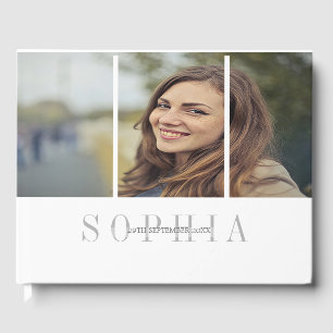Elegant Personal Photo Bat Mitzvah Guest Book