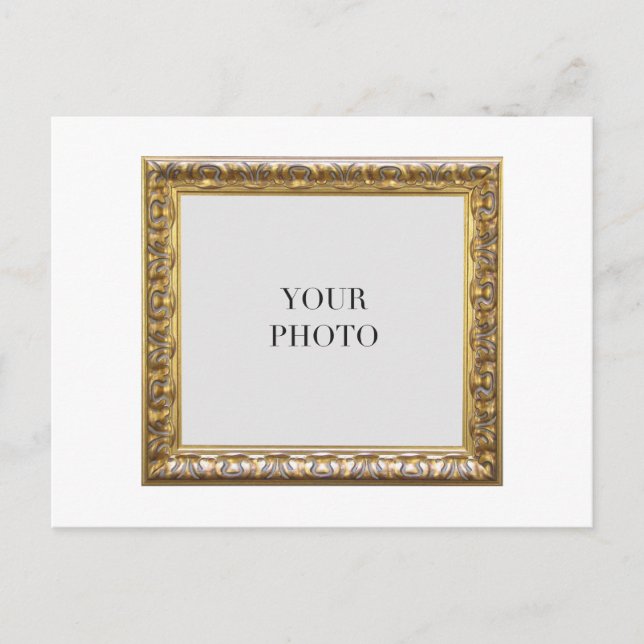 Elegant Personal Photo Frame and Text Postcard (Front)