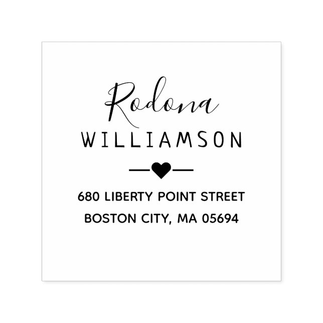 Elegant Personal Return Address Self-inking Stamp (Design)