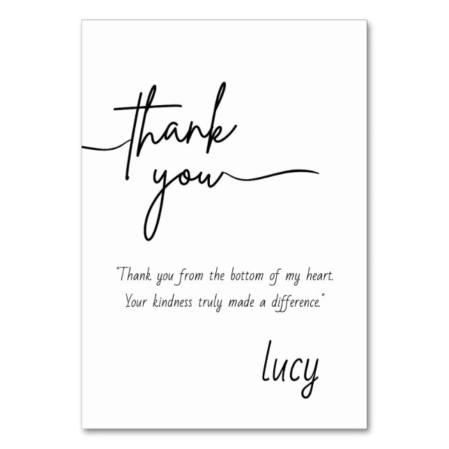Elegant Personal Thank You Card (Front)