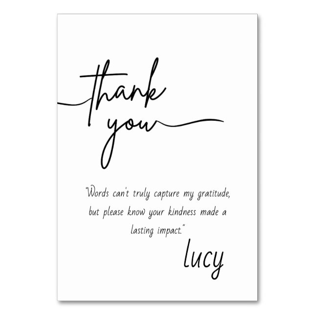 Elegant Personal Thank You Card (Front)