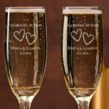 Elegant Personalised 50th Wedding Anniversary Gift