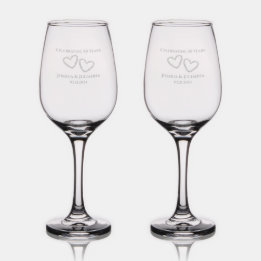 Elegant Personalised 50th Wedding Anniversary Gift Wine Glass
