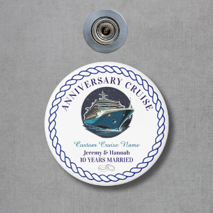 Elegant Personalised Anniversary Cruise Cabin Door Magnet