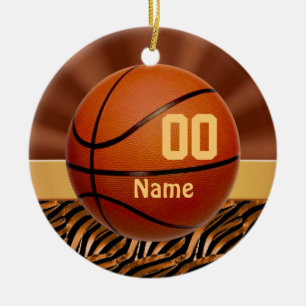 Elegant Personalised Basketball Ornaments for Her
