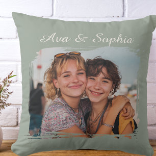 Elegant Personalised Best Friends Family Photo Cushion