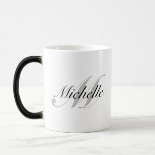 Elegant Personalised Black White Colour Changing Magic Mug