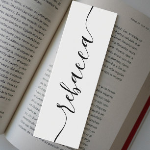 Elegant Personalised Books Bookmark Custom Name